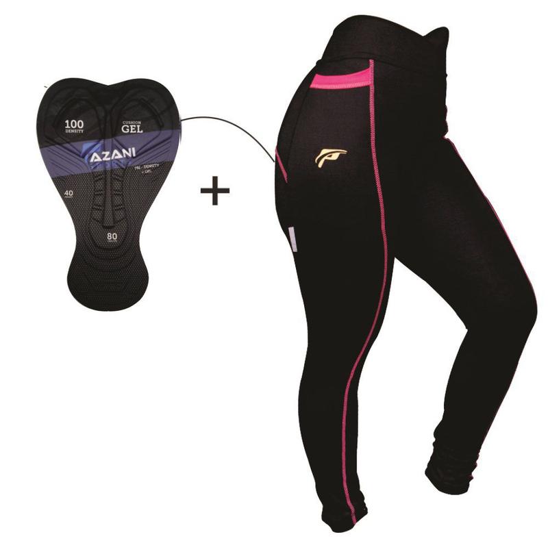 Calca Legging Ciclista Feminina Forro Gel com bolso P BIKE PAZANI SPORTS Calca Legging Magazine Luiza